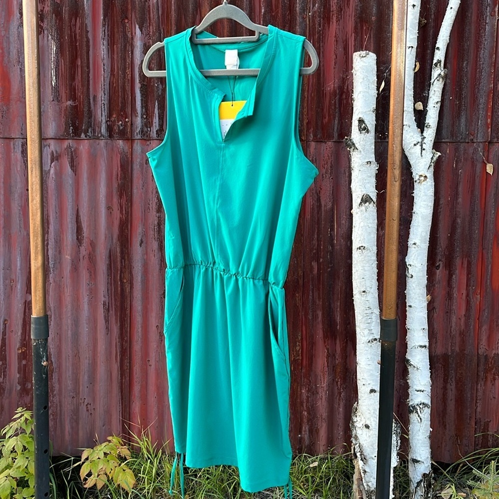 Lole polyester emerald sleeveless dress